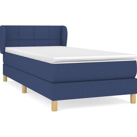 Maison Exclusive - Boxspringbett mit Matratze Blau 100x200 cm Sto