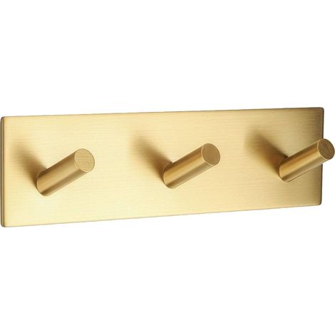 Perchas triples de metal 3m - doradas - Tendance (1/2)