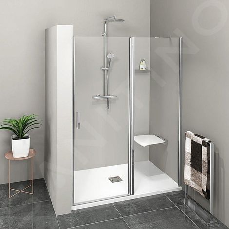 Polysan Zoom Line - Porte de douche 1500 mm, verre clair, aluminium poli ZL1315 (1/5)