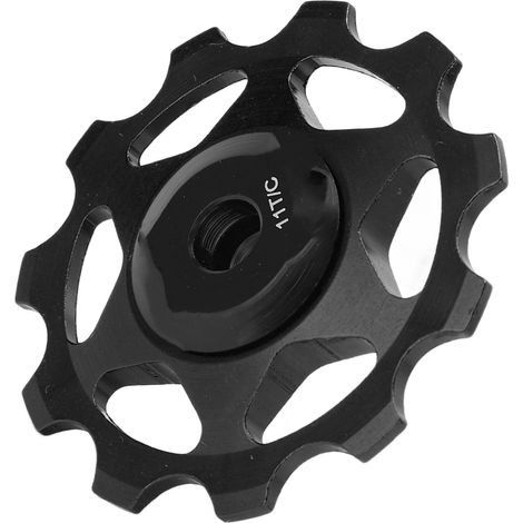 Dérouleur arrière vélo VTT 11T galet de renvoi roue guide jockey paliers pièces de transmission tendeur noir (1/5)