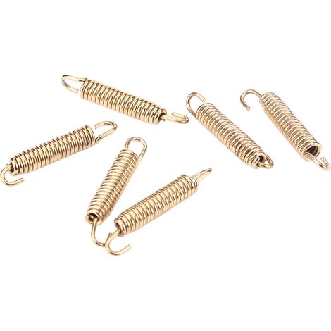 ressorts crochets inox pour pot d'échappement moto scooter quad, fixation silencieux, doré, lot de 6 pièces (1/5)