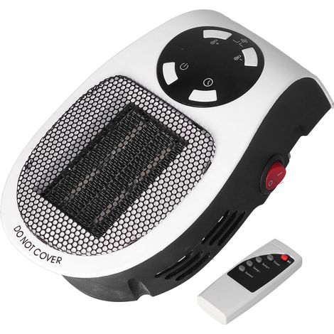 Chauffage électrique portable 500W mini avec télécommande pour bureau et maison (1/5)