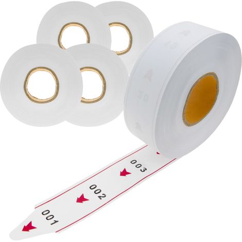 PrimeMatik - Pack de 5 rouleaux de tickets Your Turn: 2 séries de 000-999 10000 tickets (1/5)