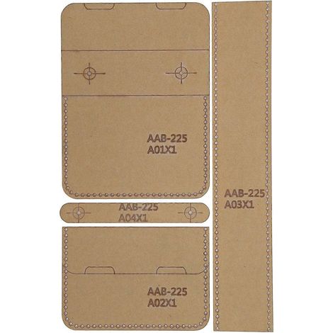 4 gabarits en acrylique pour la création de porte-monnaie/porte-monnaie en cuir, outils et accessoires de loisirs créatifs (1/4)