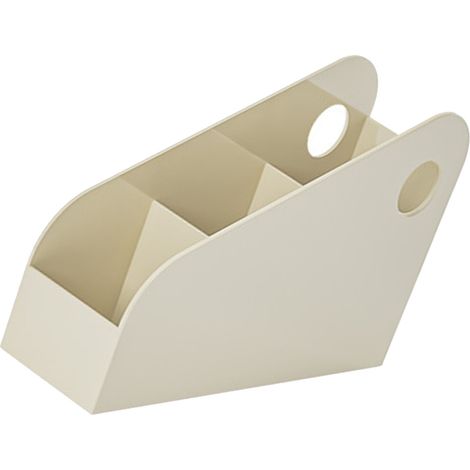 Multifunktionale Schreibtisch-Organizer-Aufbewahrungsbox für Büro, Studentenwohnheim, Bücher und Zubehör, Gelb/Creme (1/5)