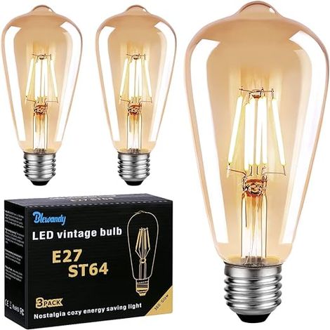 Ampoule LED E27 ST64 6W 600LM 2700K Blanc Chaud Filament Lampe Décorative Restaurant Café Bar (1/5)