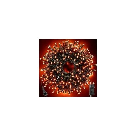 Guirlande Led - 20 M - 200 Led Orange - Étanche Ip66 - 8 Modes D'éclairage Avec Mémoire - Pour Décoration Intérieure Et Extérieure - 1 Pièce (1/5)