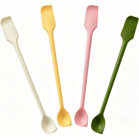 4 Spatules Silicone Cuisine Antiadhésives Résistant Chaleur Pâtisserie (1/5)