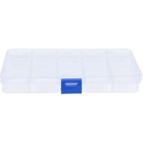 Boîte de rangement en matière plastique, rangement de bijoux pour perles, boucles d'oreilles, colliers, hameçons, petites pièces électroniques (1/5)
