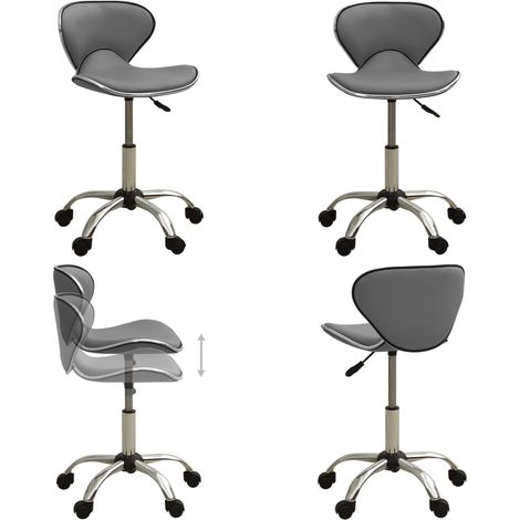 Chaise de bureau Gris Similicuir - Chaise De Bureau - Chaise Ergonomique - Chaise Cuir Synthétique - Simuliicur - Fauteuil De Bureau - Home & Living (1/5)