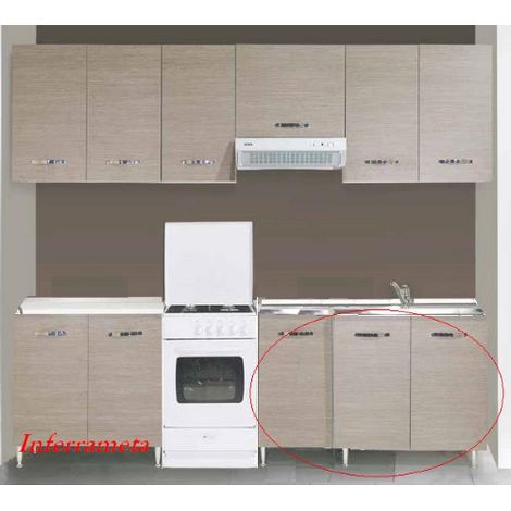 KIT CUCINA MOBILE BASE SENZA LAVELLO 3 ANTE CM. 120X50X85H OLMO (1/5)