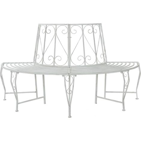 vidaXL Banc d'Arbre 4-Nombre de places 160 x 80 x 89 cm Acier