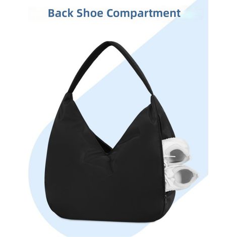 sac sport yoga port pour femme avec porte tapis yoga dissimulé et compartiment à chaussures l'entraî (1/4)