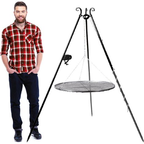 CookKing Stahl Dreibein mit Kurbel und Kette
