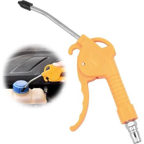 Pistolet Soufflette Air Comprimé Professionnel - Fabriqué en Italie, Extension en Aluminium, Connecteur 1/4" UE, Pression Max 12 BAR, Idéal pour Atelier (1/5)