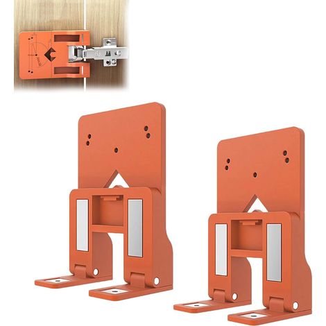 2er-Pack magnetische Ausrichtwerkzeuge für Schranktürscharniere, Schnellkalibrierungs-Hilfsset (2,6 mm Spalt, Orange) (1/5)