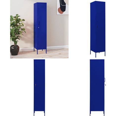 Armadio Blu Marino 35x46x180 cm in Acciaio - Armadio moderno - Armadio decorativo