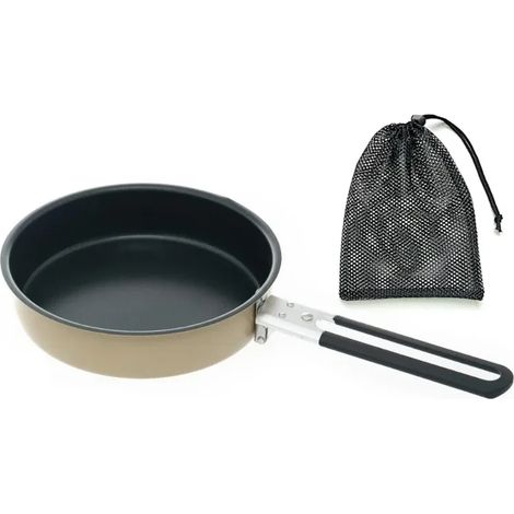 Casserole portable à chauffage rapide pour extérieur, poêle à frire avec fond antidérapant, casserole légère pour le camping, réchauds portables peu encombrants (1/4)