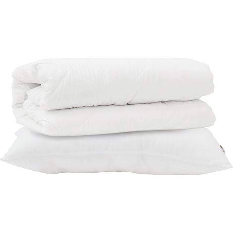Ensemble de Duvet avec oreiller 2 pcs Blanc Microfibre (1/5)