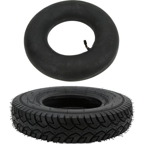 Jeu de 2 chambres à air caoutchouc nylon 16x4.00-8 pour diables et chariots, remplacement pneu roue 4.00/4.008, diamètre extérieur 16 pouces, largeur 4 pouces (1/5)