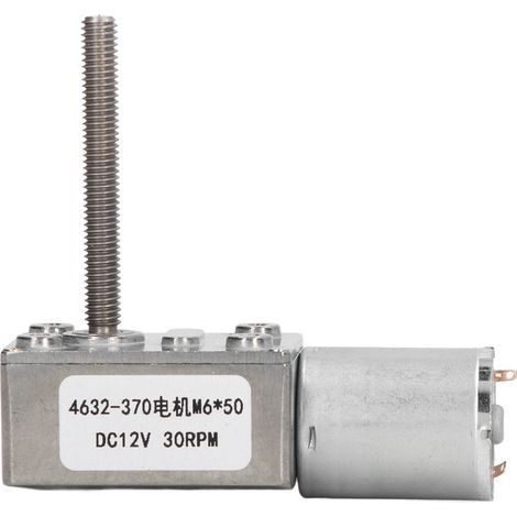 Gleichstrom-Getriebemotor mit 30 U/min, automatische Verriegelung, vielseitig einsetzbar, 12-V-Gleichstrom-Schneckengetriebe M6x50 mm (1/5)