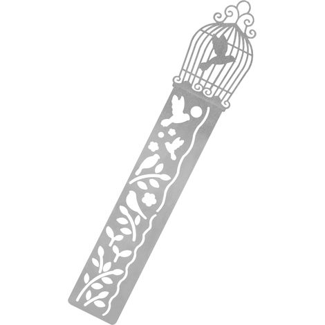 Pochoirs multifonctionnels en métal pour la peinture de cages à oiseaux creuses, avec règle, pour la décoration et le dessin à la main. (1/5)