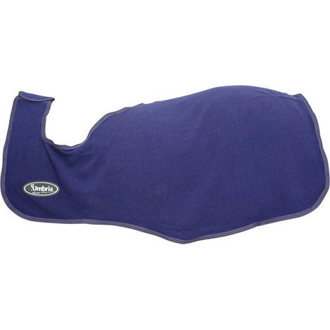 160/165 cm, Blu Navy: Coprireni in pile con logo umbria equitazione