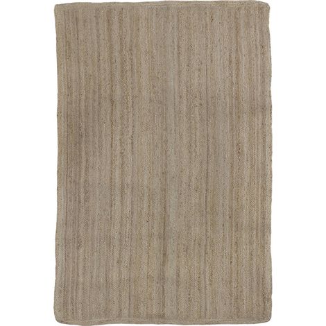 Tapis en jute naturel fait main ambiance chaleureuse et authentique - jute naturel beige sable (1/4)