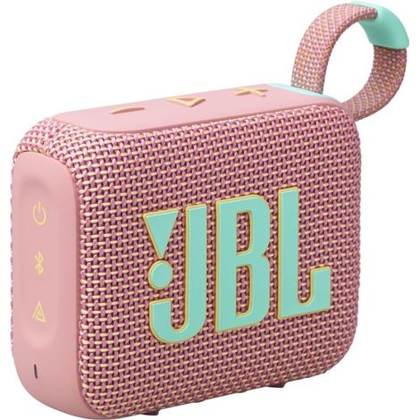 JBL GO 4, Enceinte Bluetooth ultra-portable, son JBL Pro, basses percutantes, 7 heures d\'autonomie, fonction Playtime Boost, résistante à l\'eau et à la poussière IP67, rose (1/4)