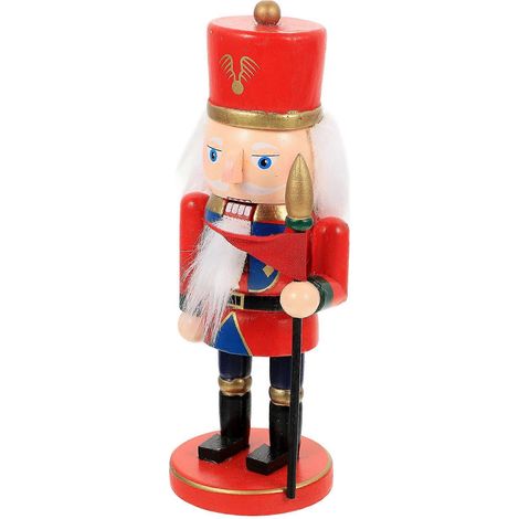 Casse-noisette de Noël en bois, statuette, casse-noisette de table, ornement.-15X5.5X5.5CM (1/3)