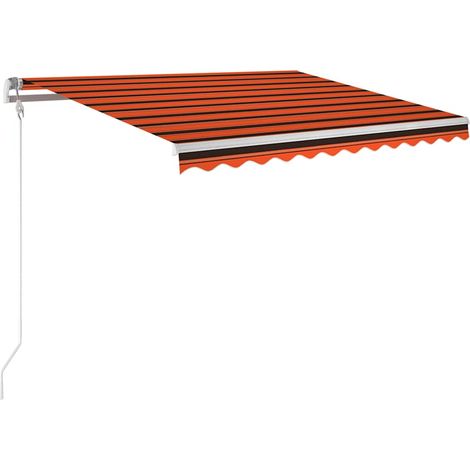 Maison Exclusive - Automatická markýza LED a senzor větru 350x250 cm oranžovohnědá (1/5)