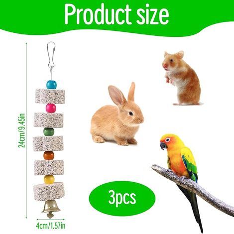 Large Bird Chew Toys Bell Parrot Bird Teeth Limestone Budgie (1/4)