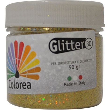 Glitter Prismatici in Polvere Colorea Colore Oro 12 Pezzi in Alluminio 50 Gr