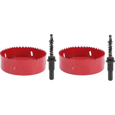 2 Kits de Scies Cloches BiMétal pour Aluminium, PVC et Tôle, Diamètre 110mm (120-165mm) (1/5)