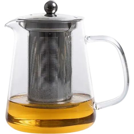 1 Théière Verre Borosilicate,Filtre Acier Inoxydable 304,Résistante Chaleur,Design Minimaliste,Cuisine (1/5)