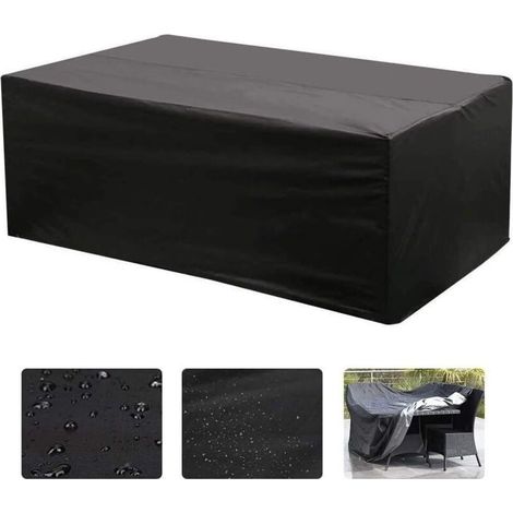 Housse de Salon, Table Rectangulaire Oxford pour Meubles de Jardin UV Protection (213 x 132 x 74 cm) (1/4)