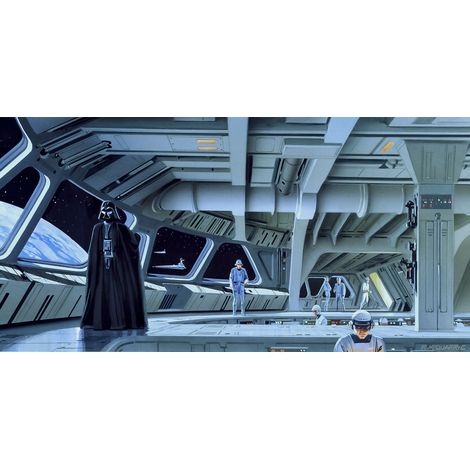Papier peint panoramique moderne Star Wars Classique RMQ Pont Destroyer Stellaire (1/4)