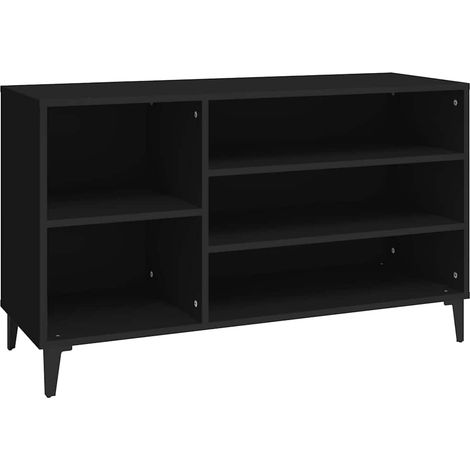 Maison Exclusive - Scarpiera Nera 102x36x60 cm in Legno Multistrato (1/5)