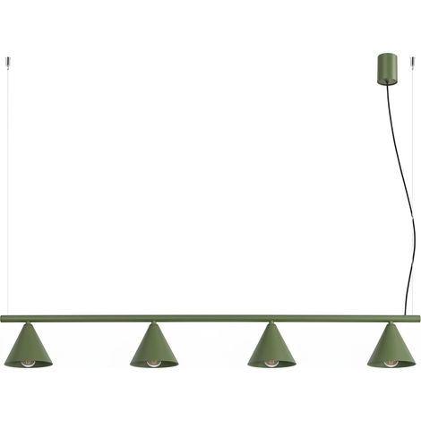 Arañas NOX verde oliva acero 4xE14 122cm Sollux (1/2)