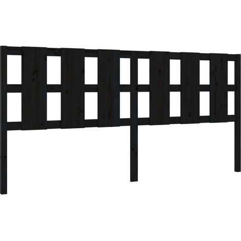 Maison Exclusive - Cabecero de cama madera maciza de pino negro 2 (1/5)