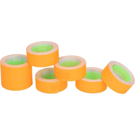 3er-Pack Preisschilder (15.000 Stück), einreihig, 21 x 12 mm, für Etikettierpistole M5500 MX5500, Orange (1/5)