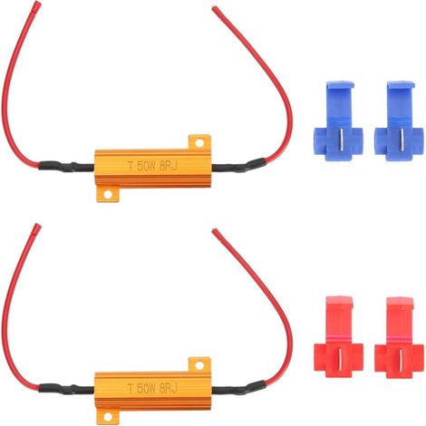 50-W-8-Ohm-Drahtwiderstand-Decoder, 2 Stück, Dauerlicht-LED-Lampe, Hyperblinken (1/5)