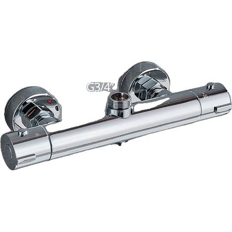 Thermostatischer Duschmischer, Messingkonstruktion, Doppelgriffdesign, Chromventil D (1/2)