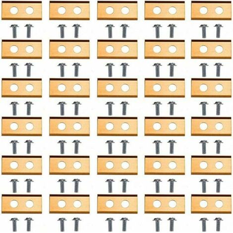 30 lames de tondeuse revêtues de titane + 60 vis de rechange pour tondeuse robot Worx (1/5)