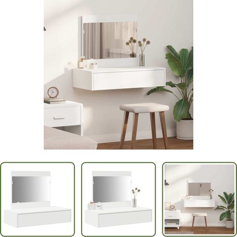 Coiffeuse moderne - Table de Toilette Blanc 83 x 40 x 70 cm Bois d'ingénierie (1/5)