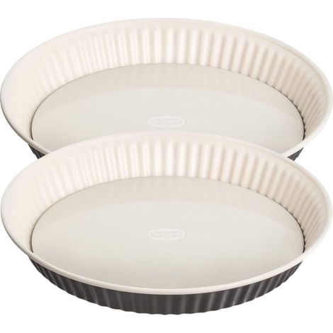 Ensemble de 2 Moules à tarte quiche 28 cm en email Dr. Oetker Exclusive (1/4)