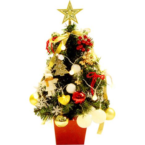 Mini Sapin Noël Décoratif Lumineux – Ornement Bureau, Cadeau (1/3)