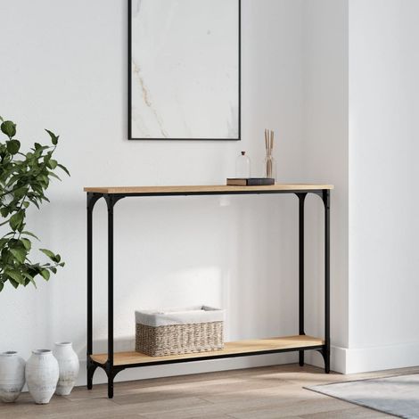 Console Table Sonoma Oak 100x22.5x75 cm Engineered Wood vidaXL