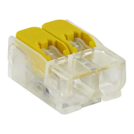 100 bornes EASY CONNEX leviers jaune 2 entrées BLM 475120 (1/3)