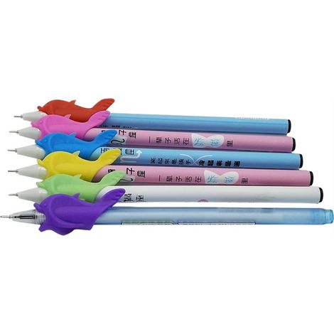 Petit porte-stylo en silicone en forme de dauphin et de poisson (1/3)